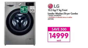 LG - 10.5kg / 7kg Front Loader Washer / Dryer Combo
