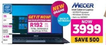 Game Mecer - Intel Celeron Laptop offer