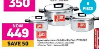 Game 6 Piece Aluminium Solid Lid Pot Set J7 700082 offer