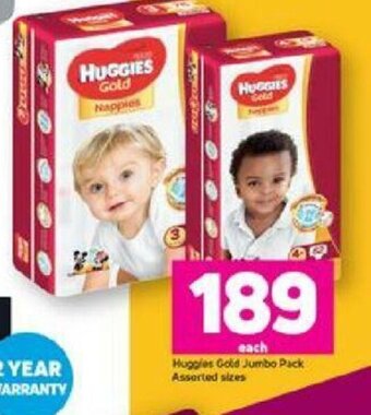 Game Huggies Gold Jumbo Pack Assorted Sizes offer