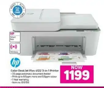 Game Hp - Color DeskJet Plus 4122 3-in-1 Printer offer