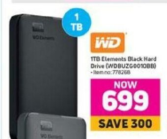 Game WD - 1TB Elements Black Hard Drive (WDBUZG0010BB) offer