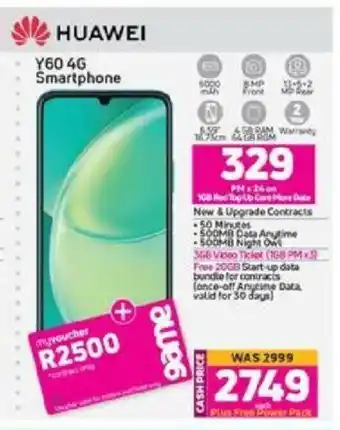 Game Huawei - Y60 4G Smartphone offer