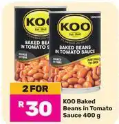 Game Koo Baked Beans In Tomato Sauce-For 2 x 400g offer