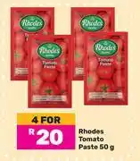Game Rhodes Tomato Paste-For 4 x 50g offer