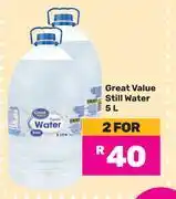 Game Great Value Still Water-For 2 x 5L offer