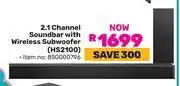 Game Hisense 2.1 Channel Soundbar With Wireless Subwoofer HS2100 offer