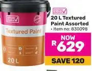 Game Simple Choice Textured Paint Assorted-20Ltr offer