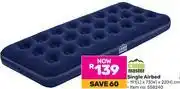 Game Camp Master Single Airbed offer