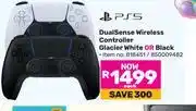 Game PS5 Dual Sense Wireless Controller Glacier (White Or Black)-Each offer