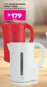 Game Logik 1.7L Immersed Kettle White Or Red-Each offer
