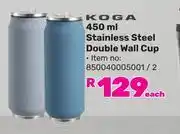 Game Koga 450ml Stainless Steel Double Wall Cup-Each offer