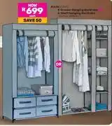 Game Mainstays 4 Drawer Hanging Wardrobe Or 4 Shelf Hanging Wardrobe-Each offer