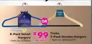 Game Homemark 8 Pack Velvet Hangers Or Timba 3 Pack Wooden Hangers-Per Pack offer