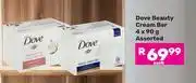Game Dove Beauty Cream Bar Assorted-4 x 90g offer