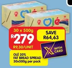 Shoprite Olé 20% fat bread spread offer