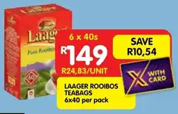Shoprite Laager rooibos teabags offer
