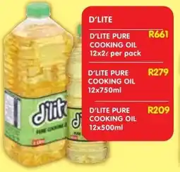 Shoprite D'lite pure cooking oil offer