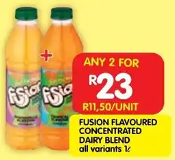 Shoprite Fusion flavoured concentrated dairy blend offer