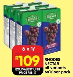 Shoprite Rhodes Nectar offer