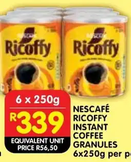 Shoprite Nescafé ricoffy instant coffee granules offer