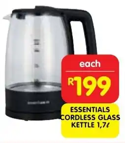 Shoprite Essentials cordless glass kettle offer