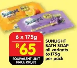Shoprite Sunlight bath soap offer