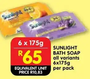 Shoprite Sunlight bath soap offer