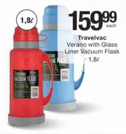 Checkers Hyper Travelvac Verano with Glass Liner Vacuum Flask offer