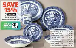 Checkers Hyper Blue Willow Dinnerware Range offer