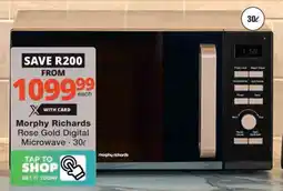 Checkers Hyper Morphy Richards Rose Gold Digital Microwave offer