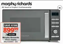 Checkers Hyper Morphy Richards Silver Digital Microwave offer