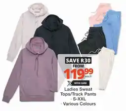 Checkers Hyper Ladies Sweat Tops/ Track Pants offer
