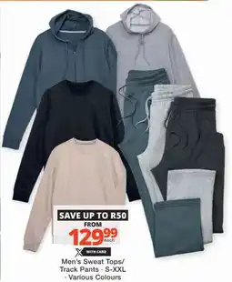 Checkers Hyper Men's Sweat Tops/ Track Pants offer