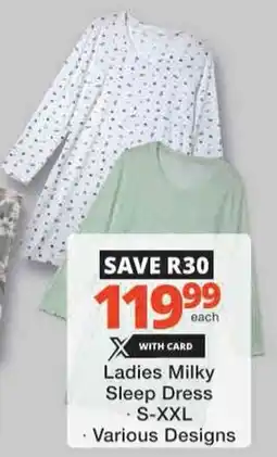 Checkers Hyper Ladies Milky Sleep Dress offer