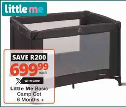 Checkers Hyper Little Me Basic Camp Cot offer
