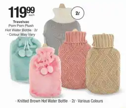 Checkers Hyper Travelvac Pom Pom Plush Hot Water Bottle offer