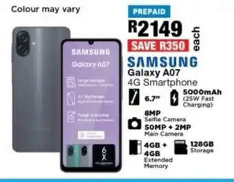OK Furniture Samsung Galaxy A07 4G Smartphone offer