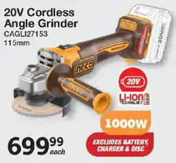 Mica Ingco 20V Cordless Angle Grinder offer