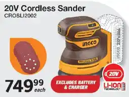 Mica Ingco 20V Cordless Sander offer