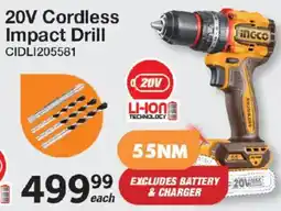 Mica Ingco 20V Cordless Impact Drill offer