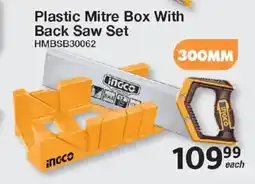 Mica Ingco Plastic Mitre Box With Back Saw Set offer