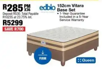 OK Furniture Edblo 152cm Vitara Base Set offer