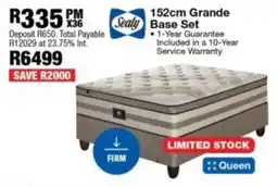 OK Furniture Sealy 152cm Grande Base Set offer
