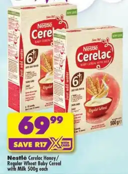 Shoprite Nestlé Cerelac Honey/ Regular Wheat Baby Cereal with Milk offer