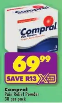 Shoprite Compral Pain Relief Powder offer