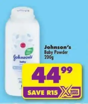 Shoprite Johnson's Baby Powder offer