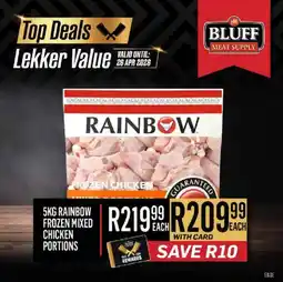 Bluff Meat Supply Rainbow frozen mixed chicken portions offer