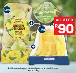 Pick n Pay Hypermarket PnP Bananas Prepack, Golden Delicious Apples and Avocado Bag offer