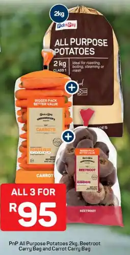 Pick n Pay Hypermarket PnP All Purpose Potatoes, Beetroot Carry Bag and Carrot Carry Bag offer